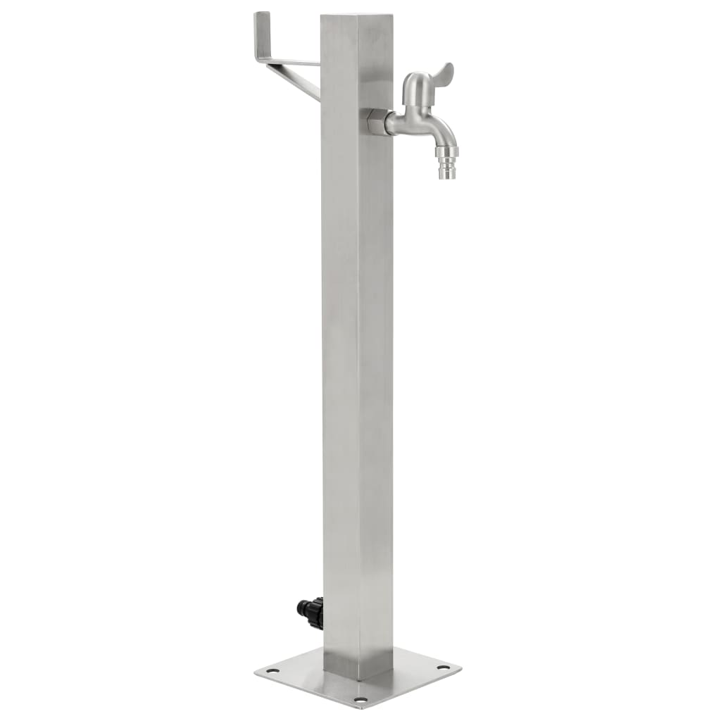 JUNG Vida Garten-Wassersäule Edelstahl Quadratisch 65 cm