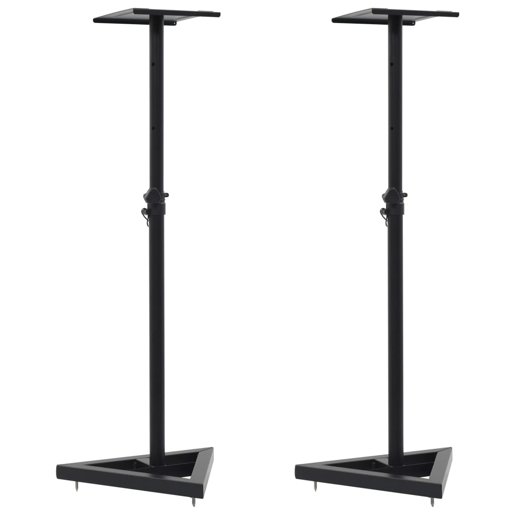 JUNG Vida Studio-Monitor-Lautsprecherständer 2 Stk. Schwarz Stahl