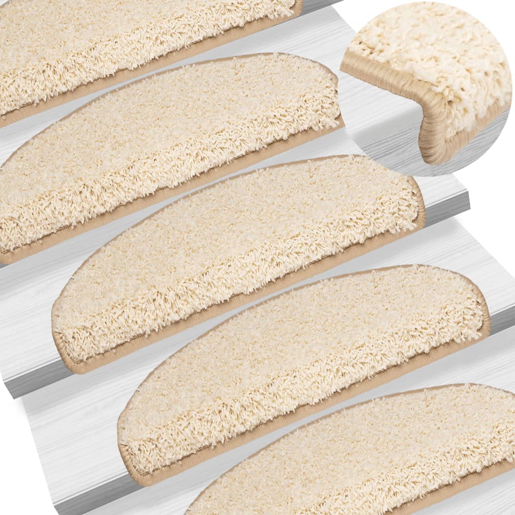 JUNG Vida Stufenmatten 15 Stk. 65x21x4 cm Creme Halbrund Groß