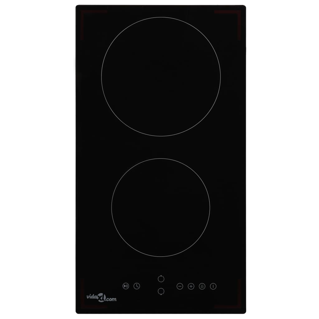 JUNG Vida Glaskeramik-Kochfeld mit 2 Platten Touch Control 3000 W