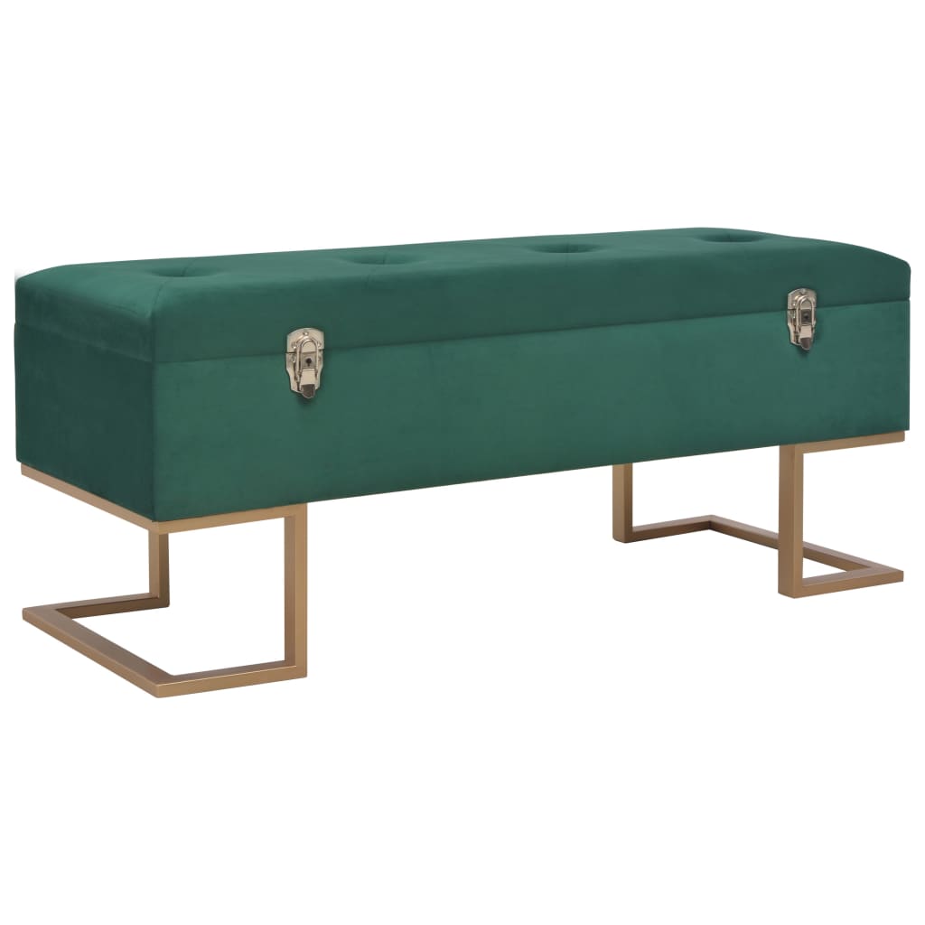 JUNG Vida Bank mit Staufach 105 cm Grün Samt