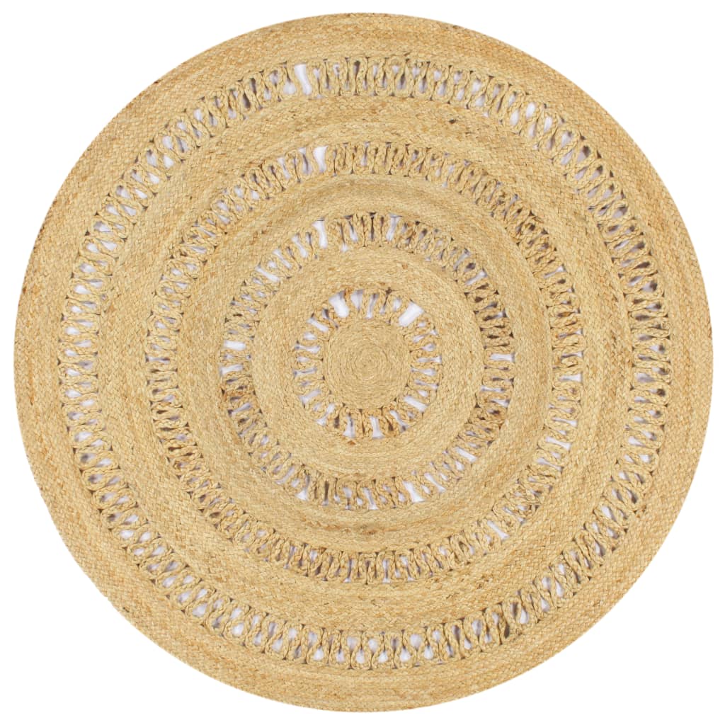 JUNG Vida Teppich Handgefertigt Jute Geflochten 120 cm