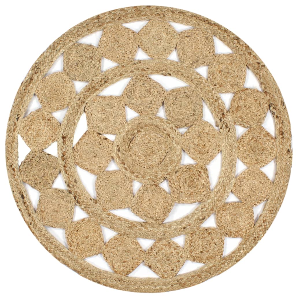 JUNG Vida Teppich Handgefertigt Geflochten Jute 150 cm