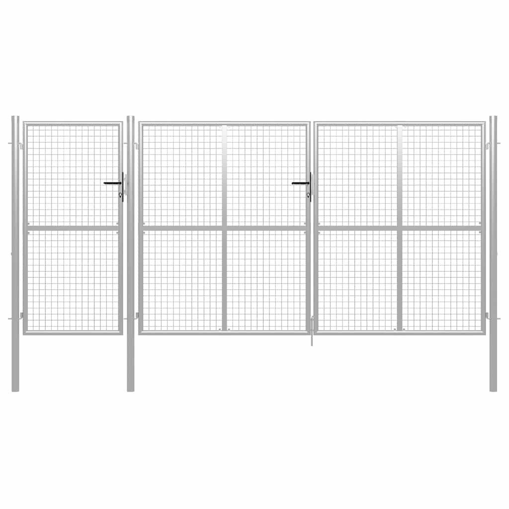 JUNG Vida Gartentor aus Stahl 400 x 150 cm Silber