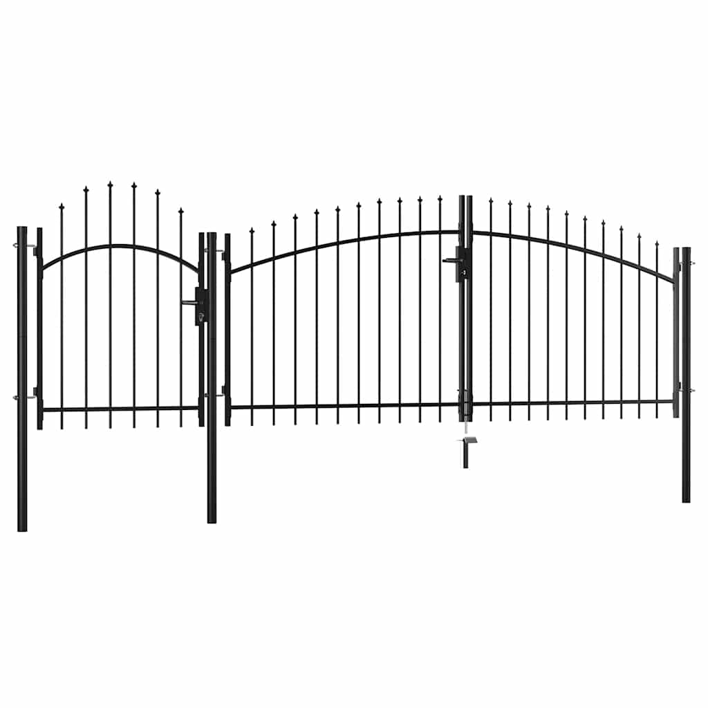 JUNG Vida Gartentor Stahl 1,75x4 m Schwarz
