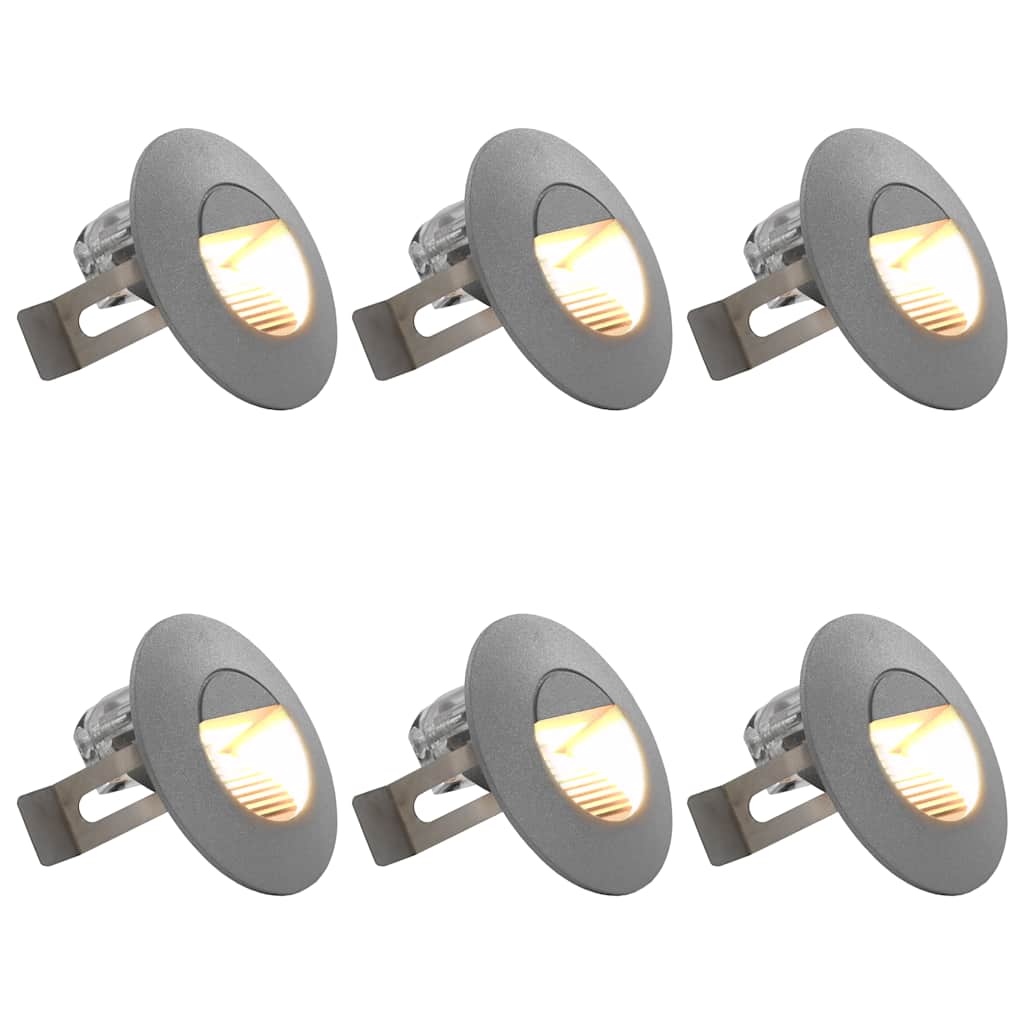 JUNG Vida Außenwandleuchten 6 Stk. LED 2 W Silbern Rund