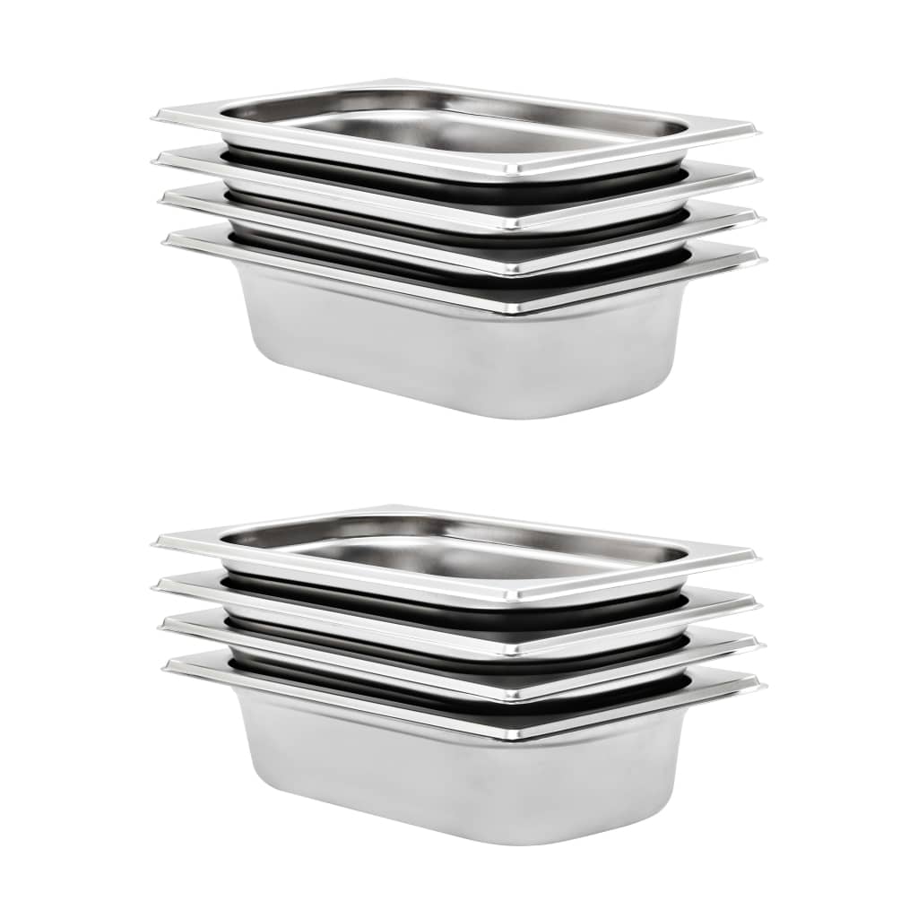 JUNG Vida Gastronormbehälter 8 Stk. GN 1/4 65 mm Edelstahl