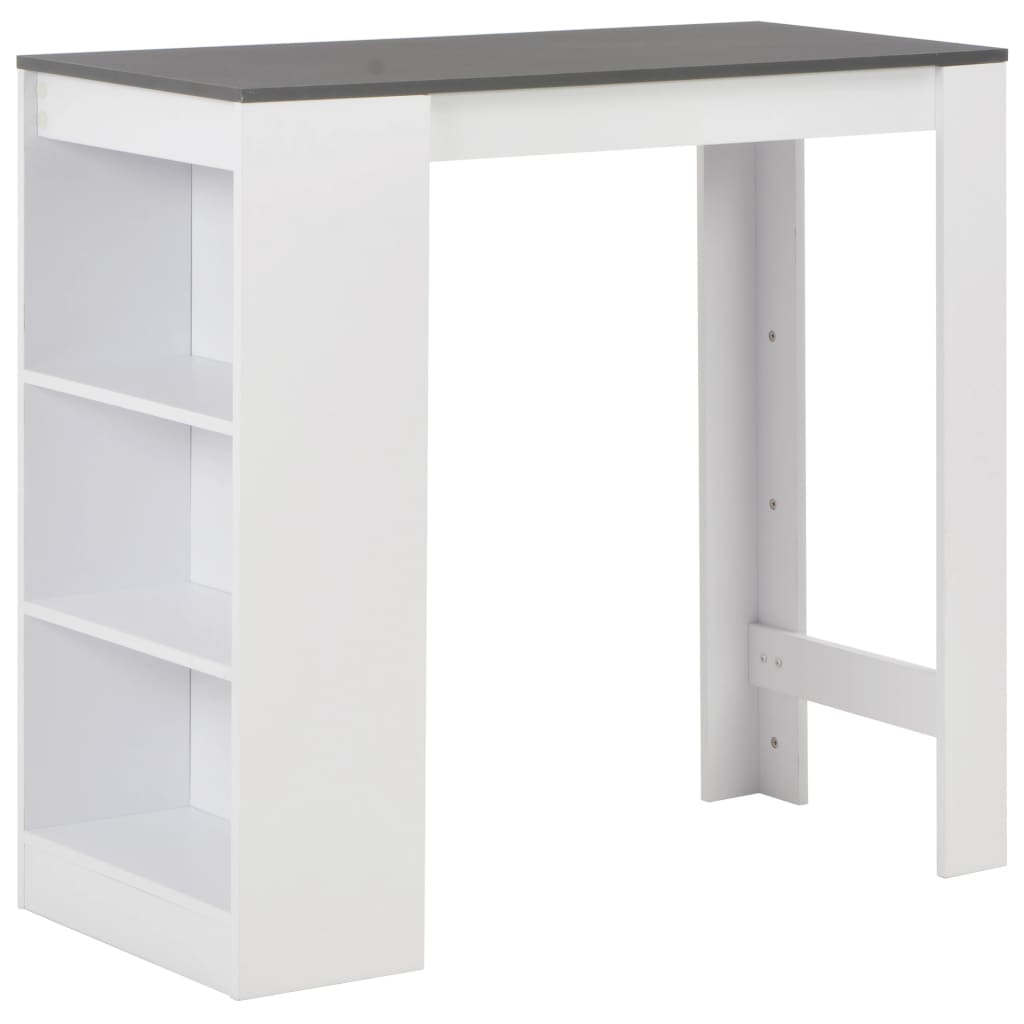 JUNG Vida Bartisch mit Regal Weiß 110x50x103 cm