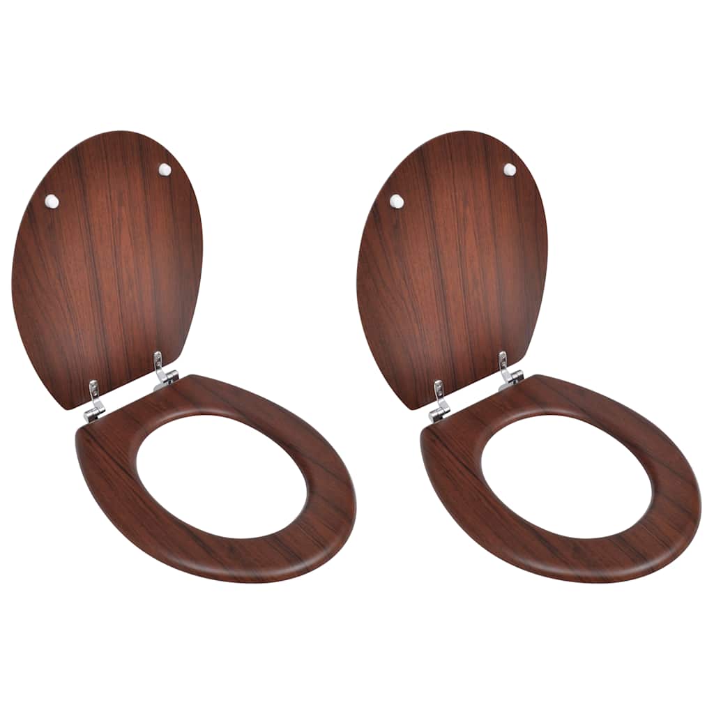 JUNG Vida Toilettensitze mit Deckel 2 Stk. MDF Braun
