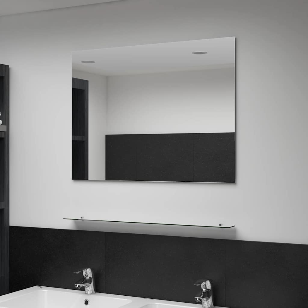 JUNG Vida Wandspiegel mit Regal 80×60 cm Hartglas