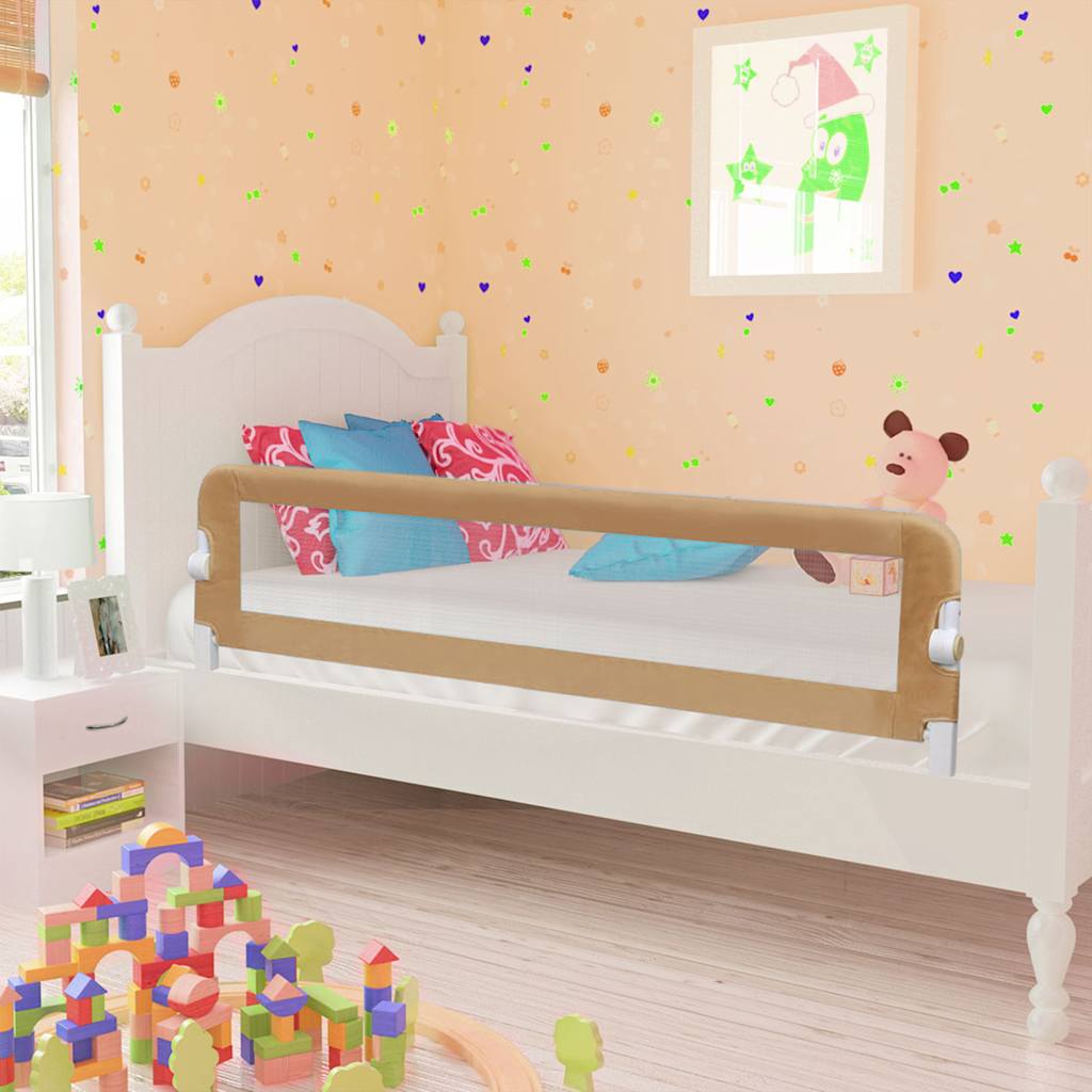 JUNG Vida Kleinkind-Bettschutzgitter Taupe 150x42 cm Polyester