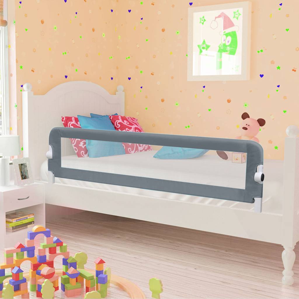 JUNG Vida Kleinkind-Bettschutzgitter Grau 150x42 cm Polyester