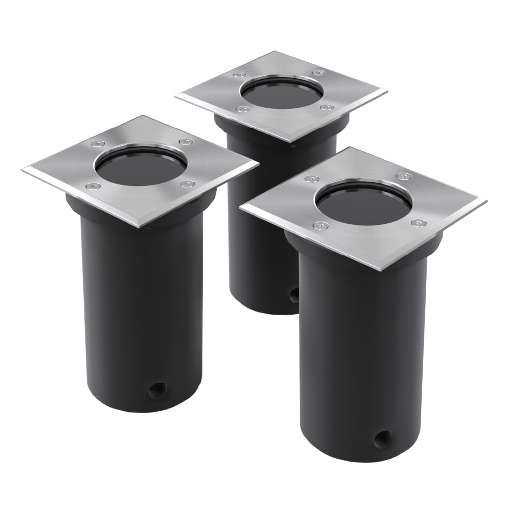 JUNG Vida Outdoor Bodenleuchten 3 Stk. Quadratisch