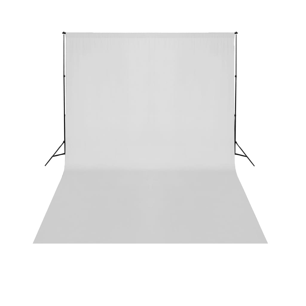 JUNG Vida Teleskopischer Hintergrund-System + Weißer Hintergrund 3 x 5 m