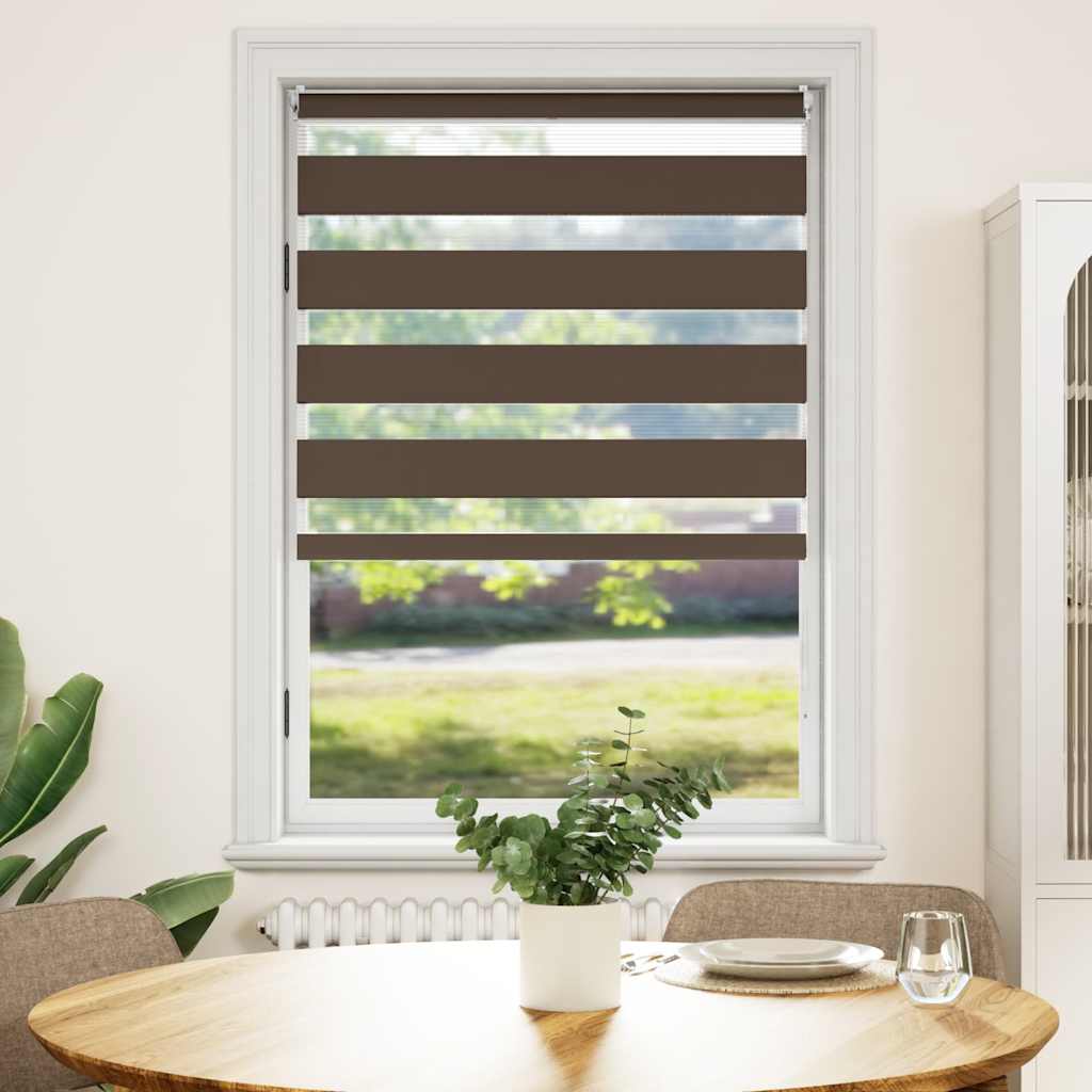 JUNG Vida Zebra-Rollo 80,9 x 175 cm, Stoffbreite 76,7 cm, Kaffeebraun