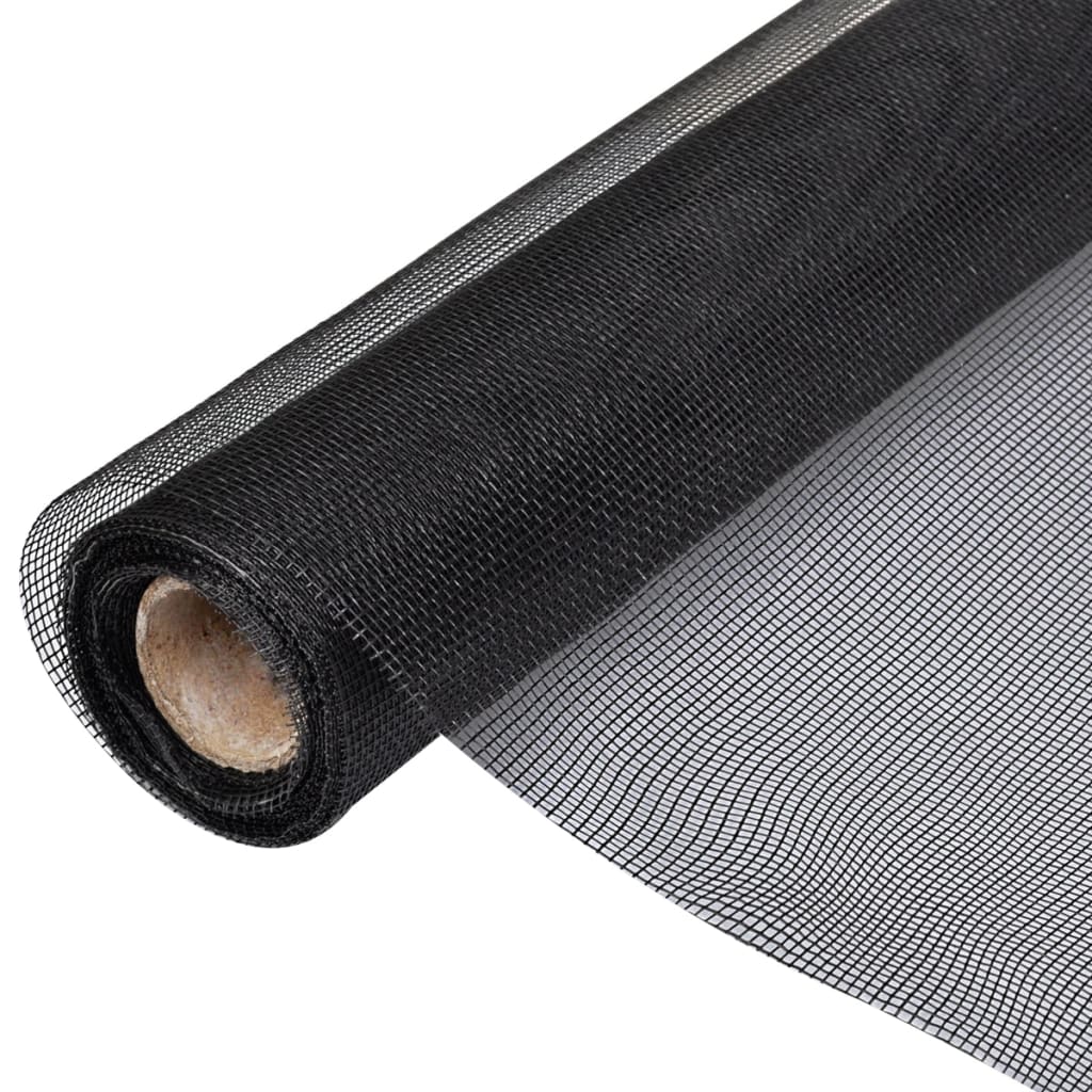 JUNG Vida Fliegengitter Fiberglas 100x1000 cm Schwarz