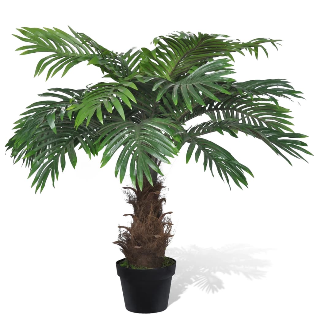JUNG Vida Naturgetreue Künstliche Cycus-Palme mit Topf 80 cm