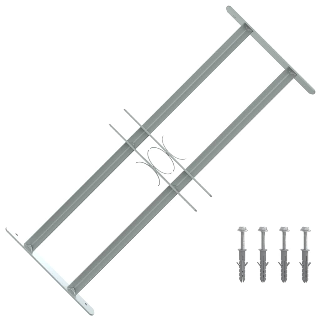 JUNG Vida Fenstergitter Verstellbar mit 2 Querstäben 500-650 mm