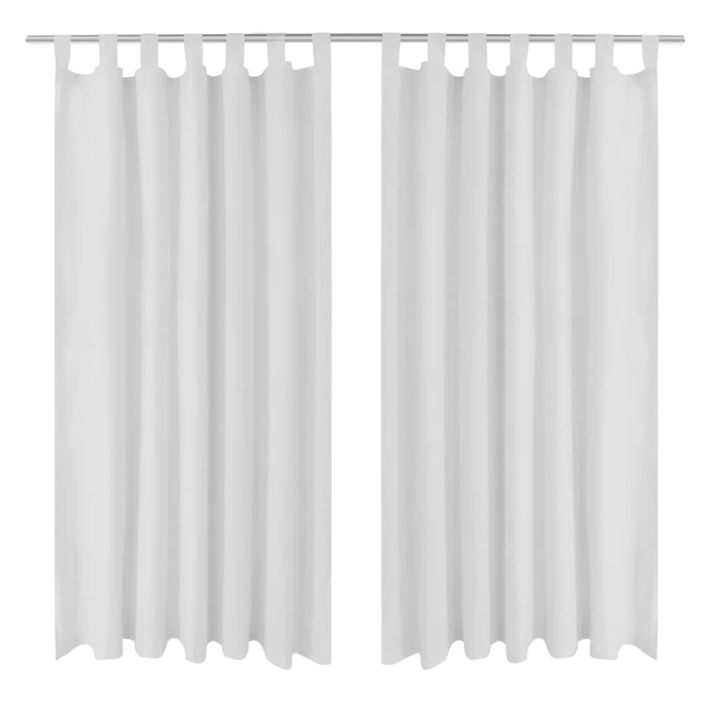 JUNG Vida Vorhänge Gardinen aus Satin 2-teilig 140 x 175 cm Weiß