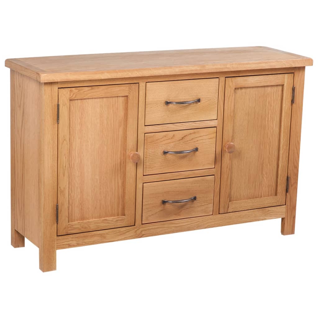 JUNG Vida Sideboard mit 3 Schubladen 110x33,5x70 cm Massivholz Eiche
