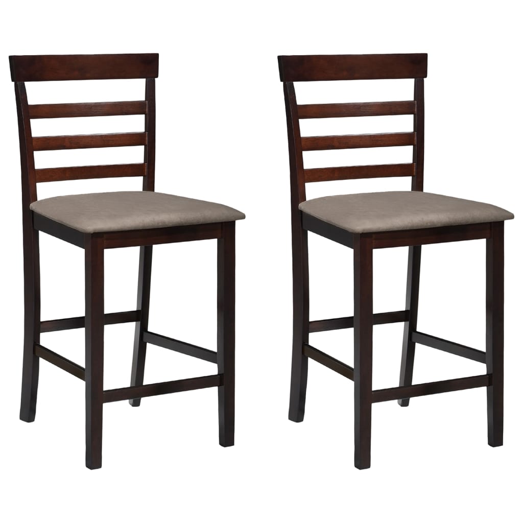 JUNG Vida Barhocker 2 Stk. Braun Stoff