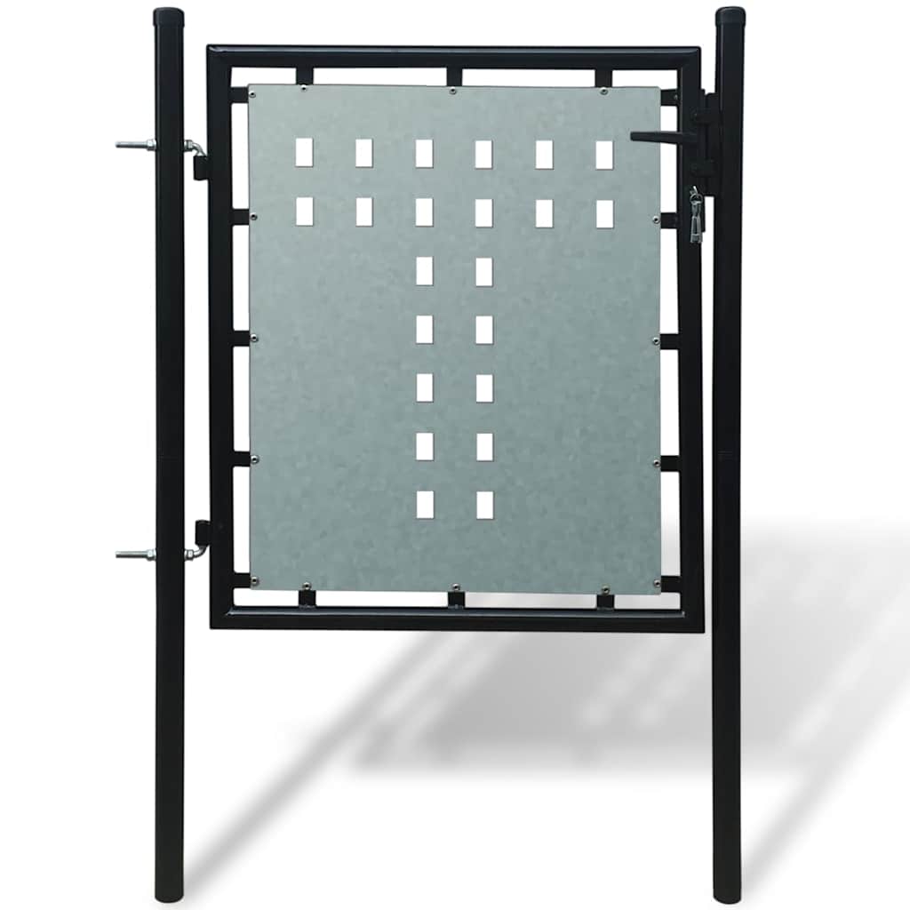 JUNG Vida Schwarzes Einzeltor für Zäune 100 x 75 cm