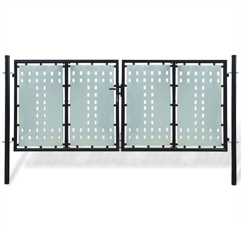 JUNG Vida Schwarzes Einzeltor für Zäune 300 x 125 cm