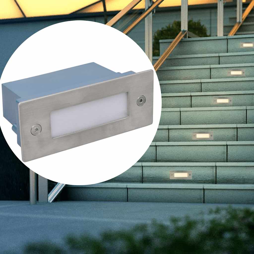 JUNG Vida LED-Wandeinbauleuchten für Treppen 2 Stk. 44x111x56 mm
