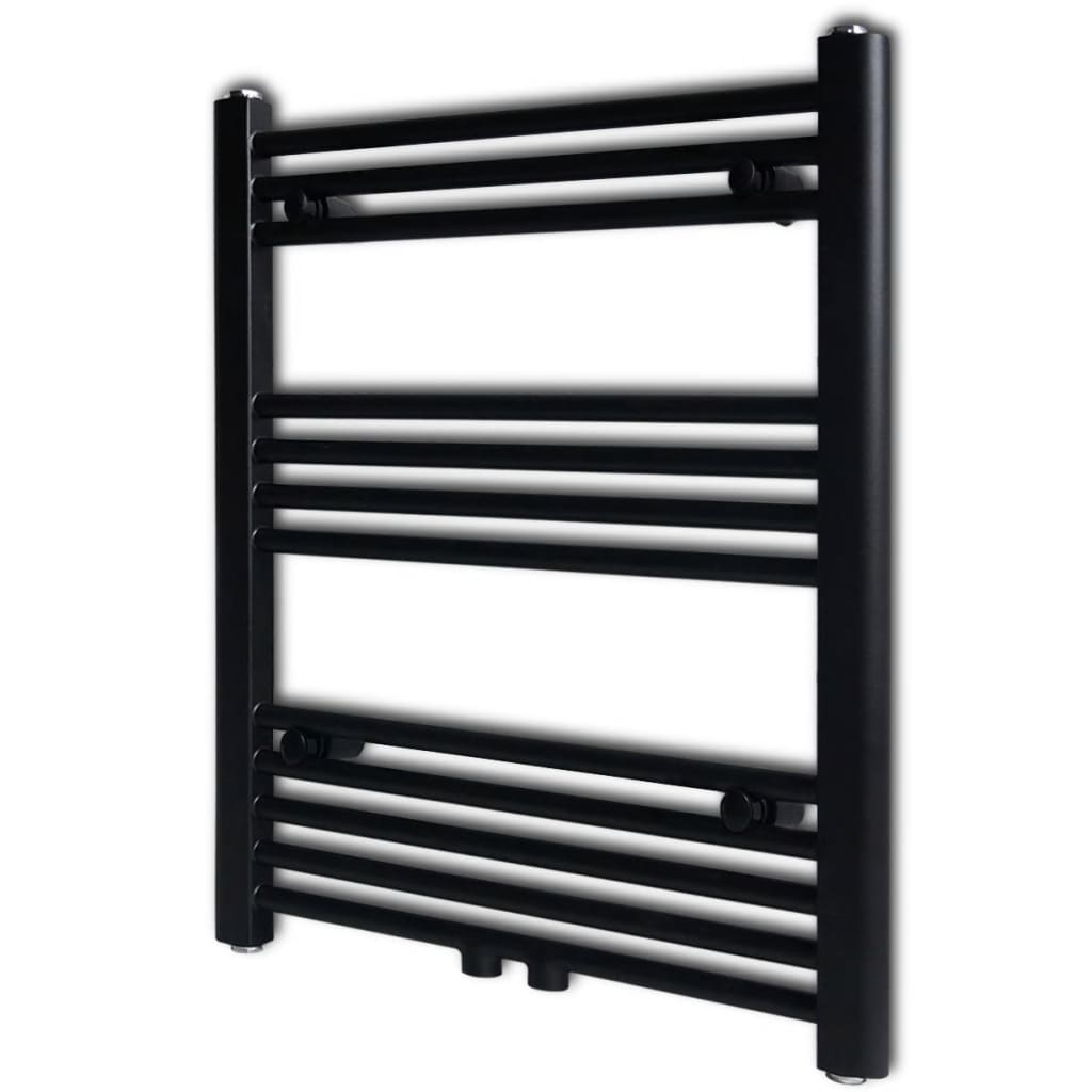 JUNG Vida Handtuchheizkörper Warmwasser Gerade Schwarz 600x764 mm