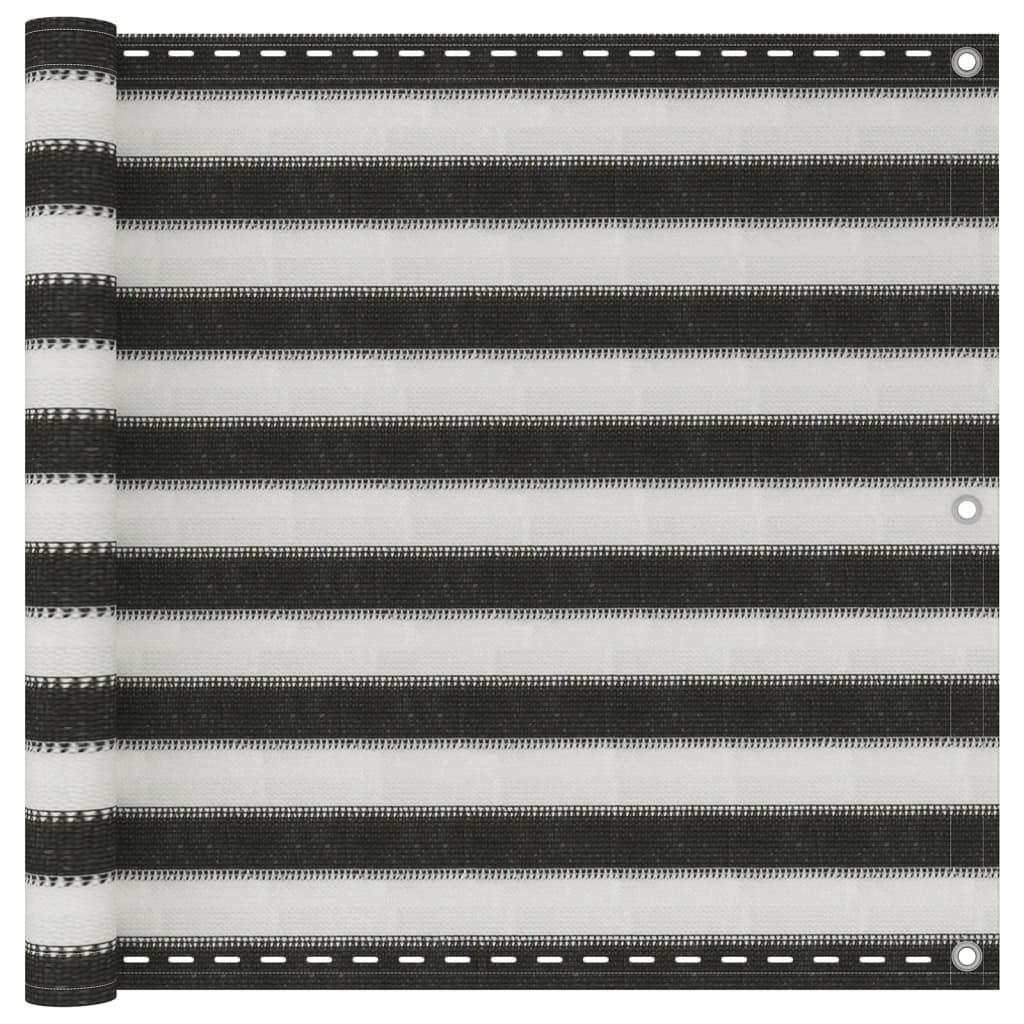 JUNG Vida Balkonsichtschutz HDPE 90x400 cm anthrazit und weiß