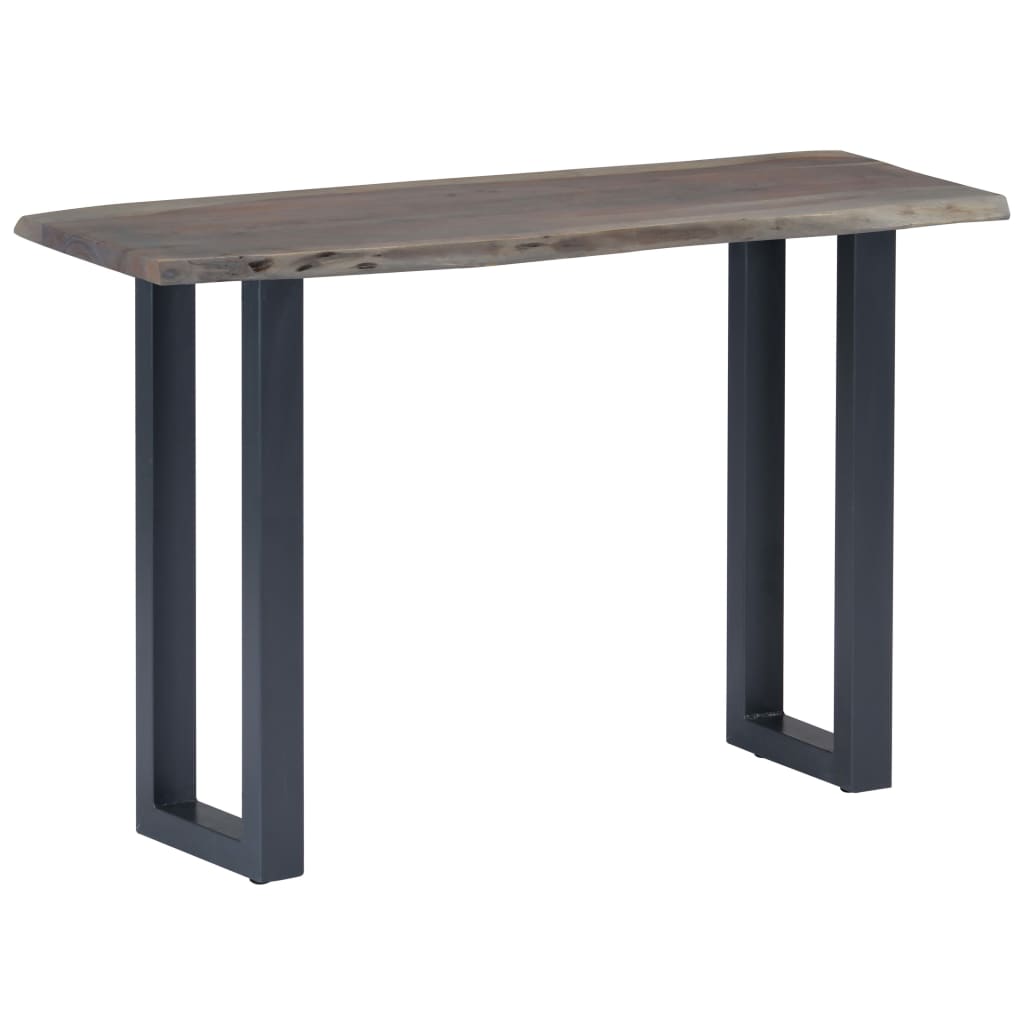 JUNG Vida Konsolentisch Grau 115 x 35 x 76 cm Massivholz Akazie und Eisen