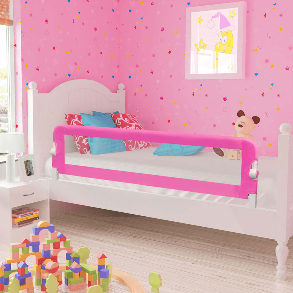 JUNG Vida Kleinkind Bettschutzgitter 2 Stück Rosa 150 x 42 cm