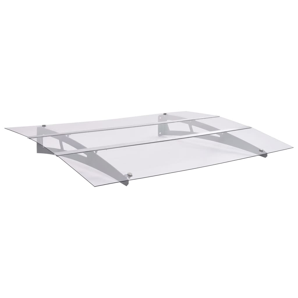 JUNG Vida Türvordach Silbern und Transparent 150x90 cm PET