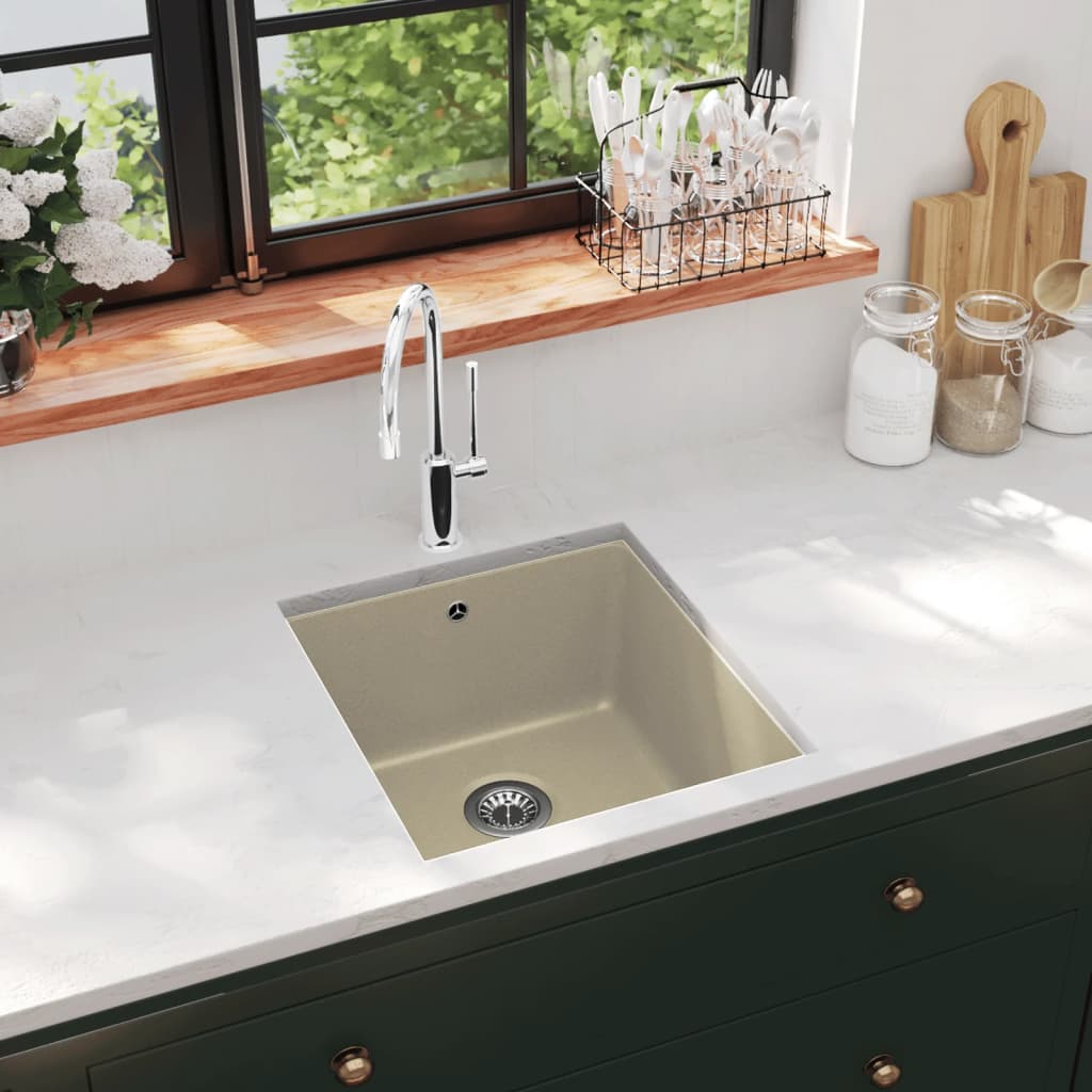 JUNG Vida Granitspüle Einzelbecken Beige