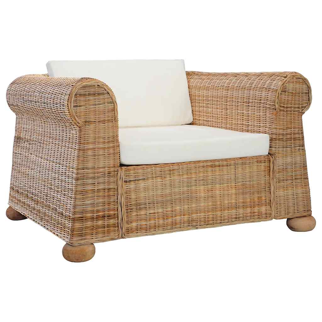 JUNG Vida Sessel mit Kissen Natur Rattan