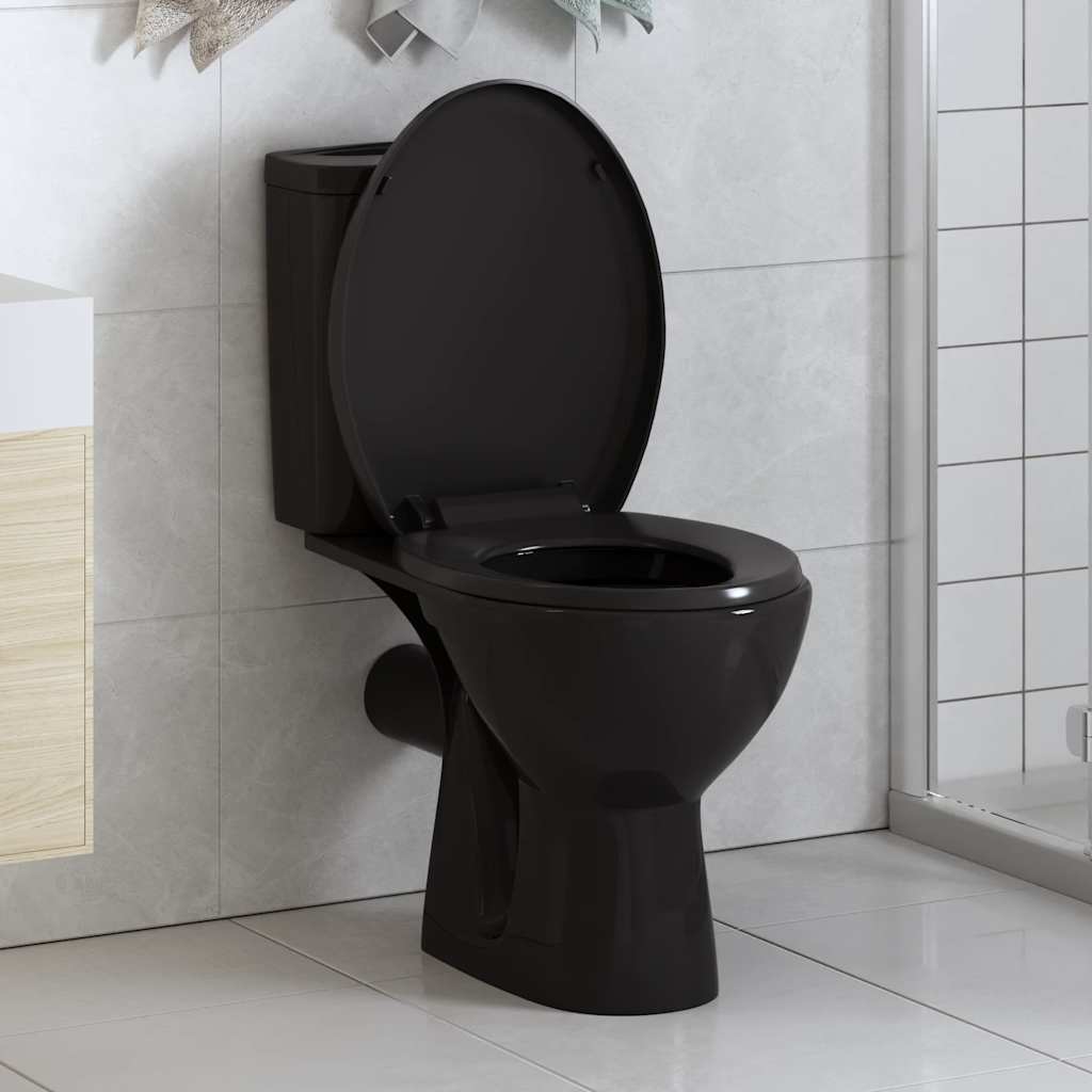 JUNG Vida Toilettensitz mit Absenkautomatik und Quick-Release Schwarz