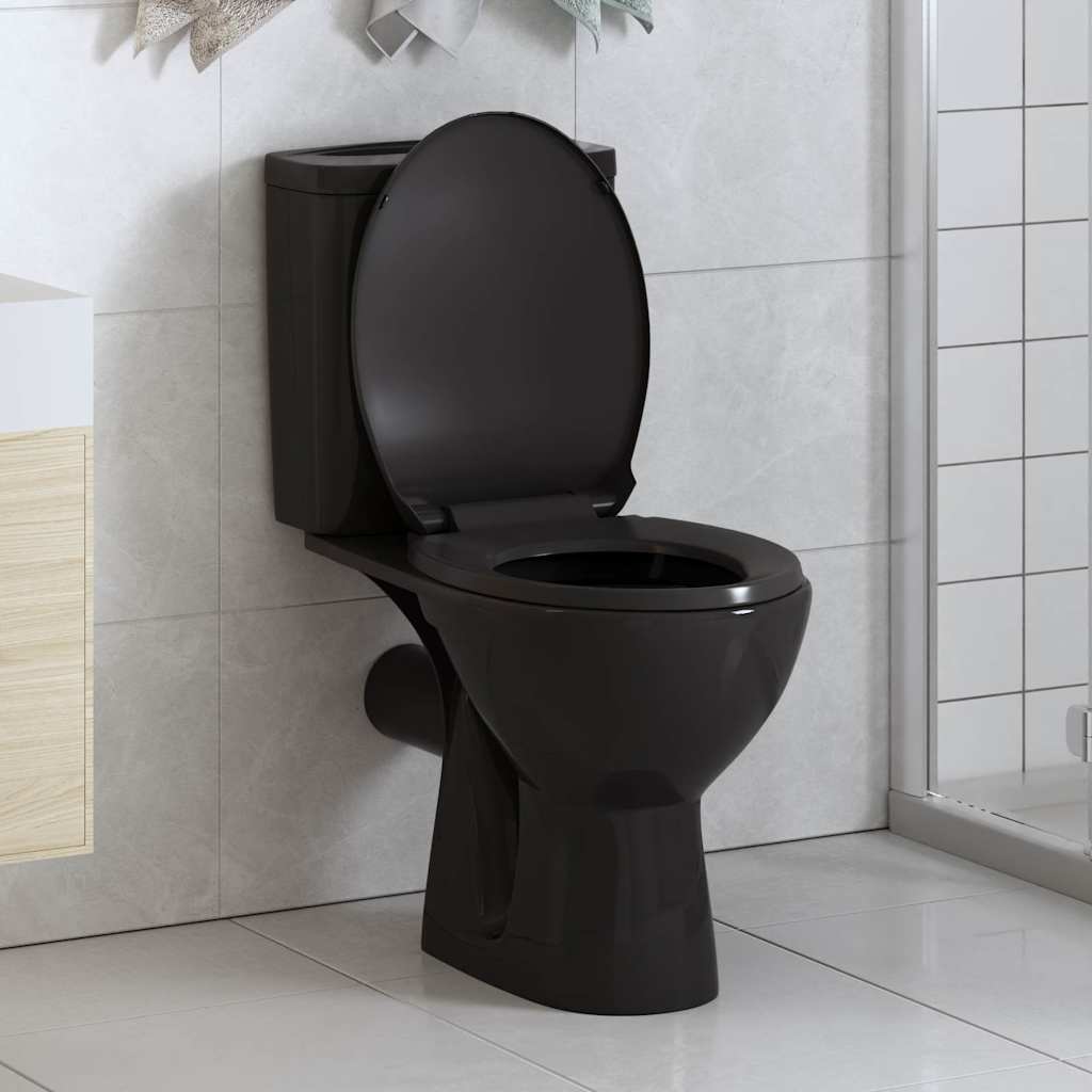 JUNG Vida Toilettensitz mit Absenkautomatik und Quick-Release Schwarz