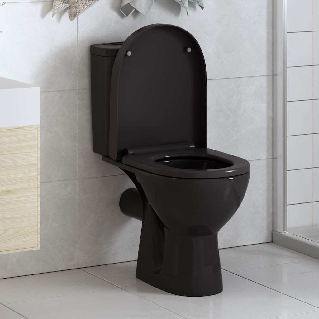 JUNG Vida Toilettensitz mit Absenkautomatik und Quick-Release Schwarz