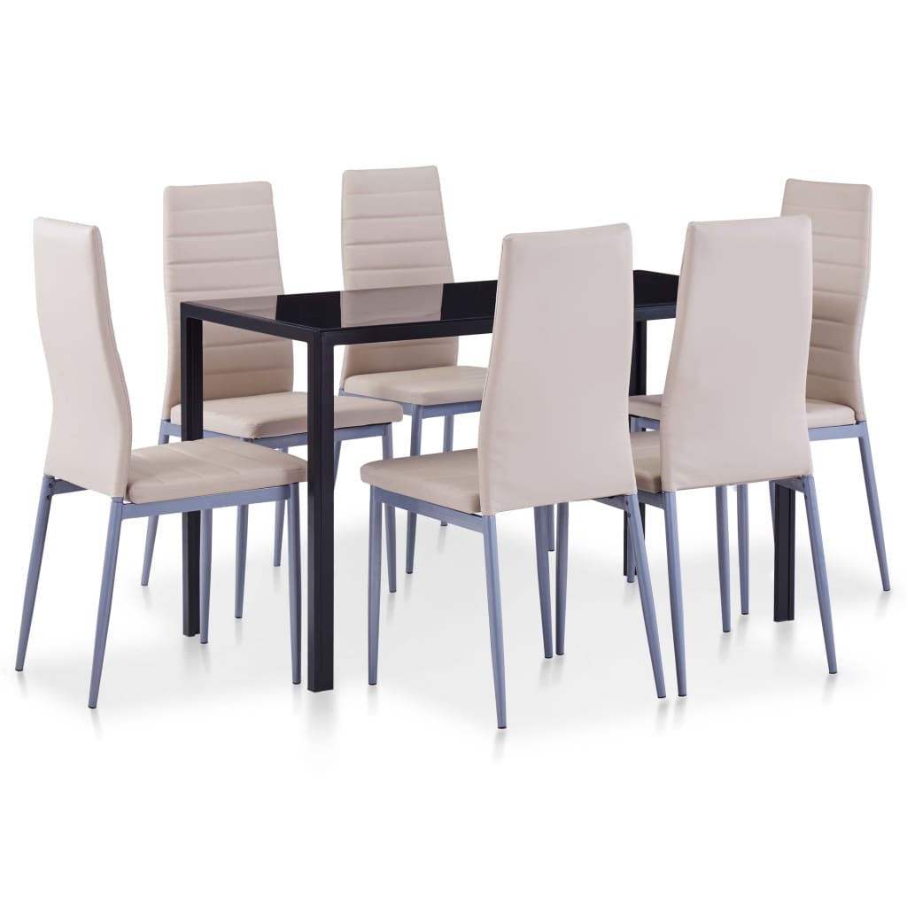 JUNG Vida 7-tlg. Essgruppe Cappuccino-Braun