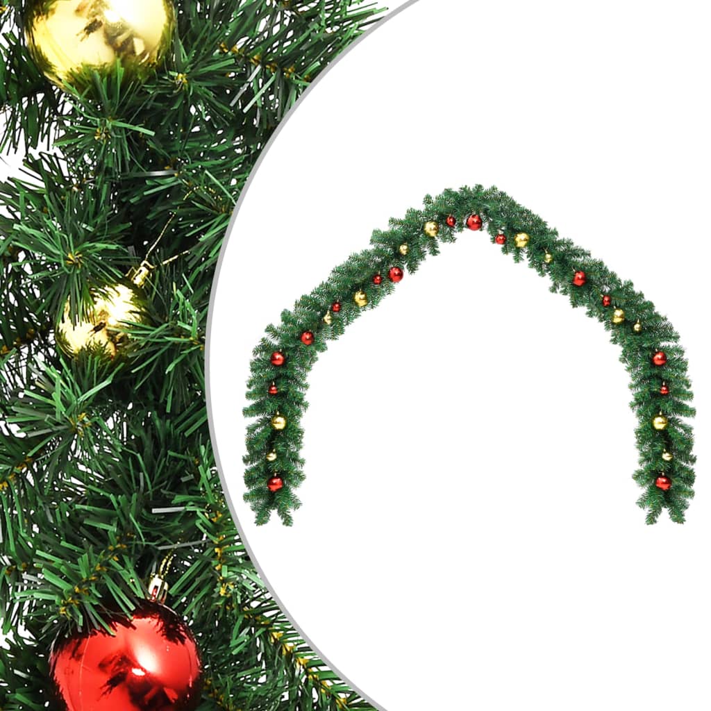 JUNG Vida Weihnachtsgirlande Geschmückt mit Kugeln 10 m
