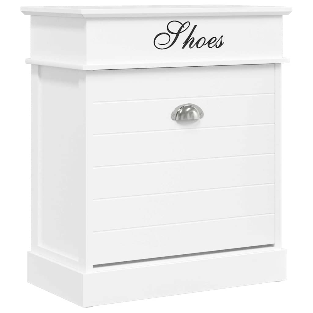 JUNG Vida Schuhschrank Weiß 50 x 28 x 58 cm Paulownia Holz