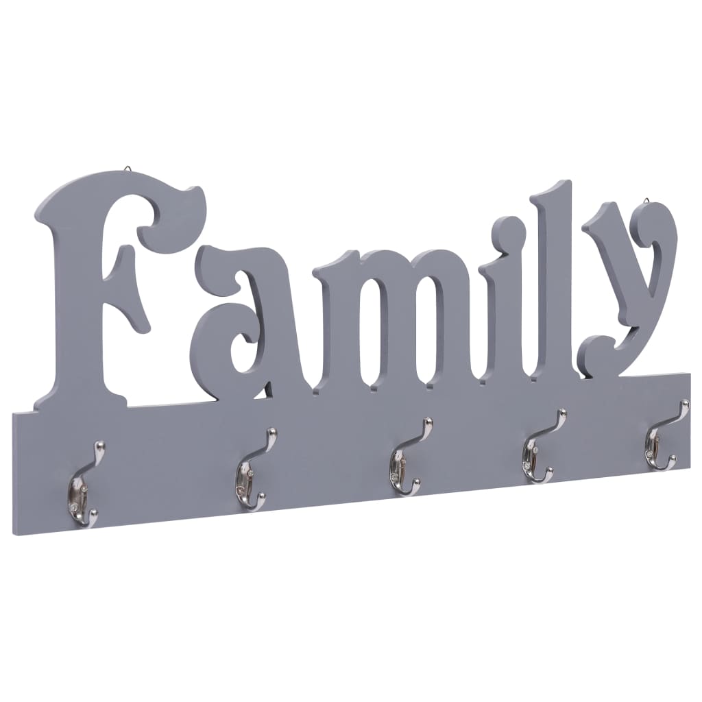 JUNG Vida Wandgarderobe FAMILY Grau 74 x 29,5 cm