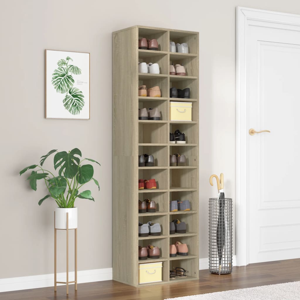 JUNG Vida Schuhschrank Sonoma-Eiche 54x34x183 cm Holzwerkstoff