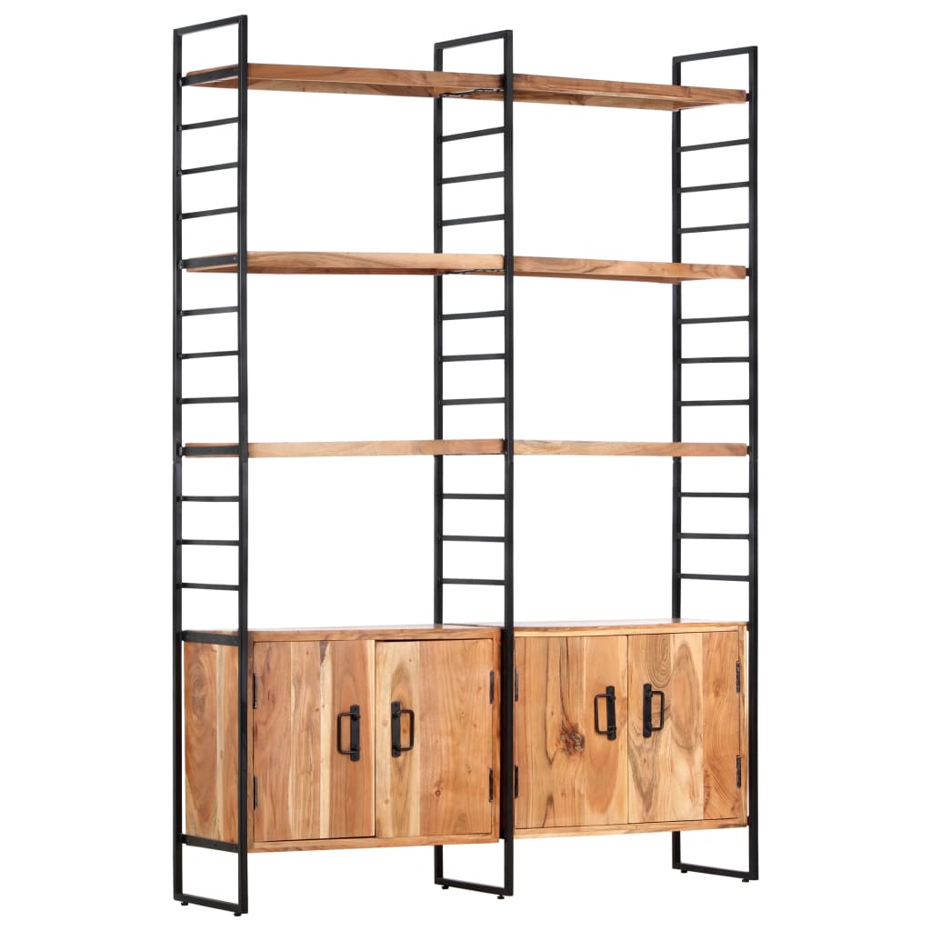 JUNG Vida Bücherregal 4 Etagen 124x30x180 cm Massivholz Akazie