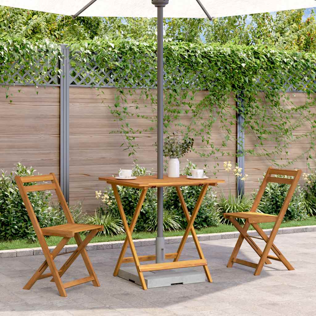JUNG Vida Gartentisch Klappbar 70x70x75 cm Massivholz Akazie