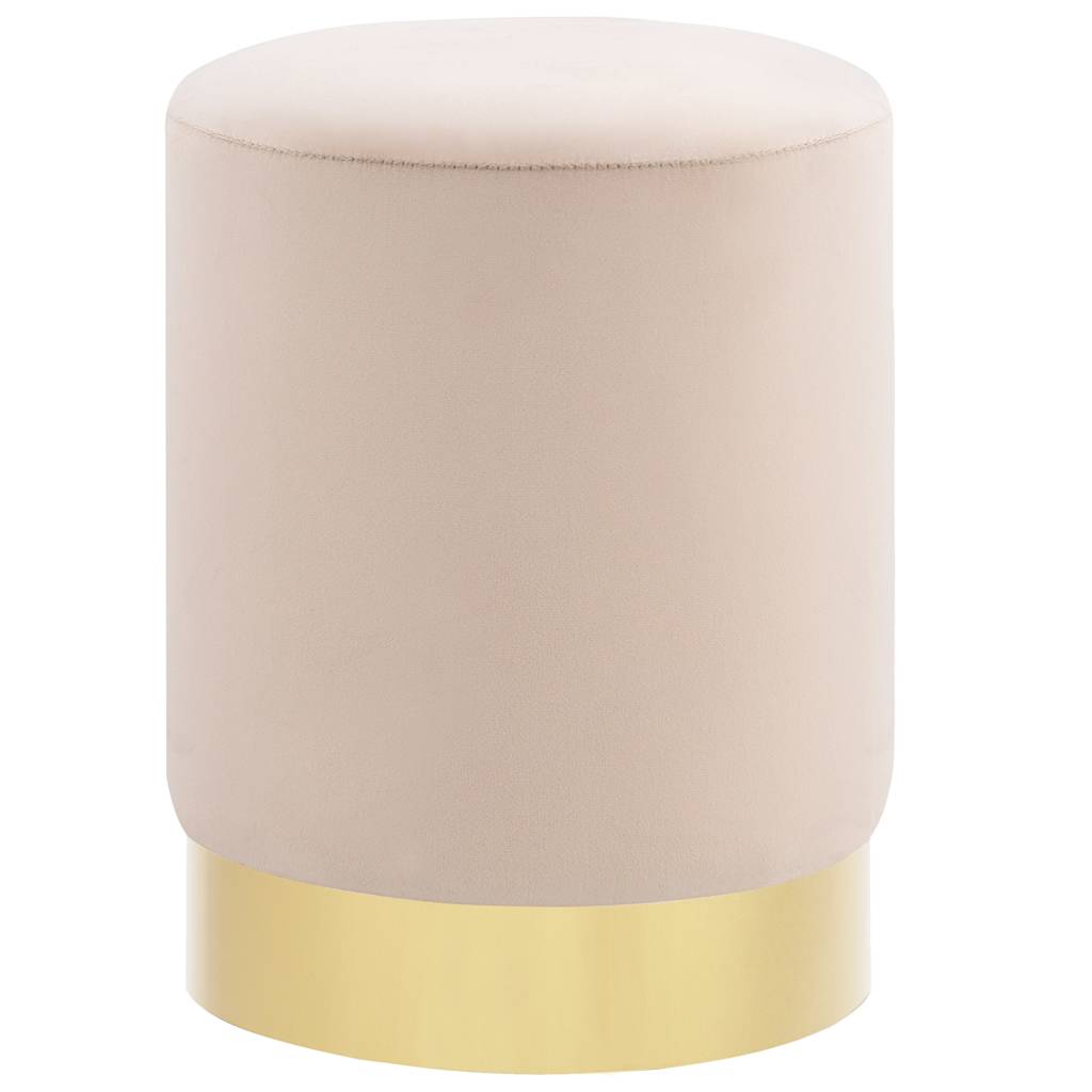 JUNG Vida Hocker Aprikose und Golden Samt 28 x 36 cm