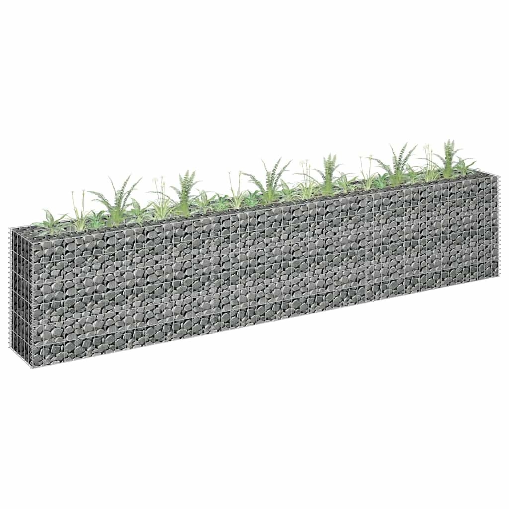 JUNG Vida Gabionen-Hochbeet Verzinkter Stahl 270×30×60 cm