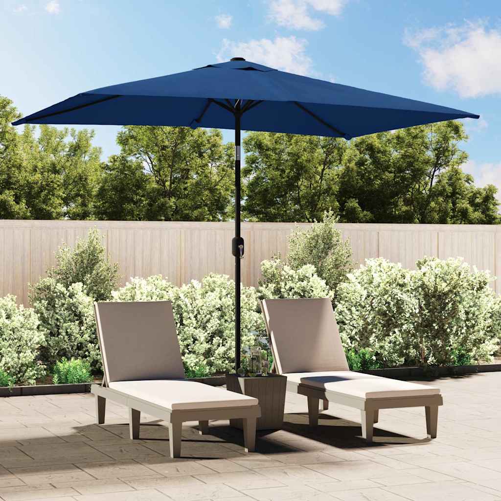 JUNG Vida Sonnenschirm mit Metall-Mast 300x200 cm Azurblau