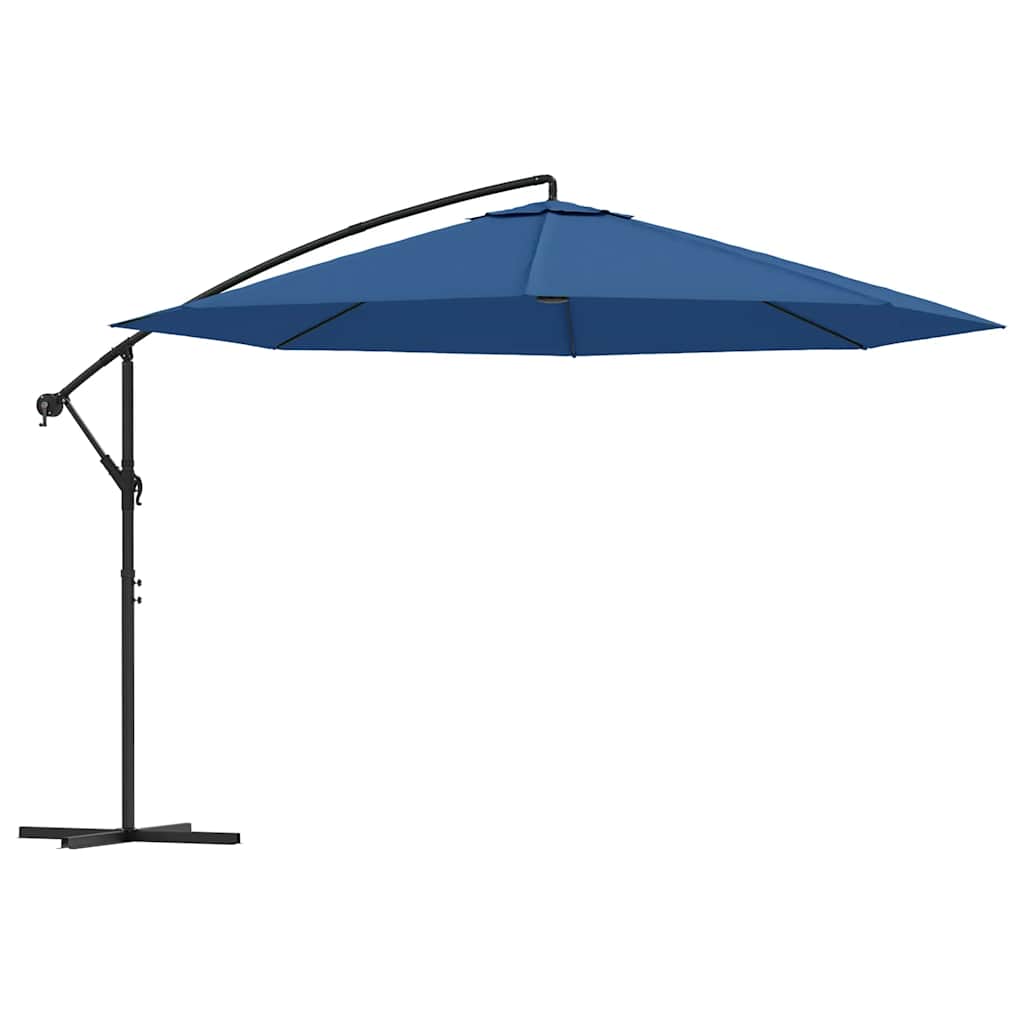 JUNG Vida Ampelschirm mit Aluminium-Mast 350 cm Blau