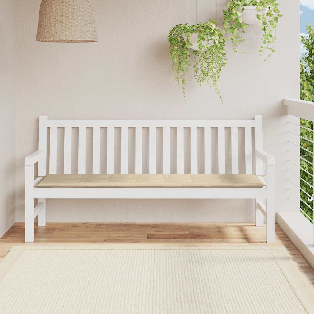 JUNG Vida Gartenbank-Auflage Beige 180x50x3 cm Oxford-Gewebe
